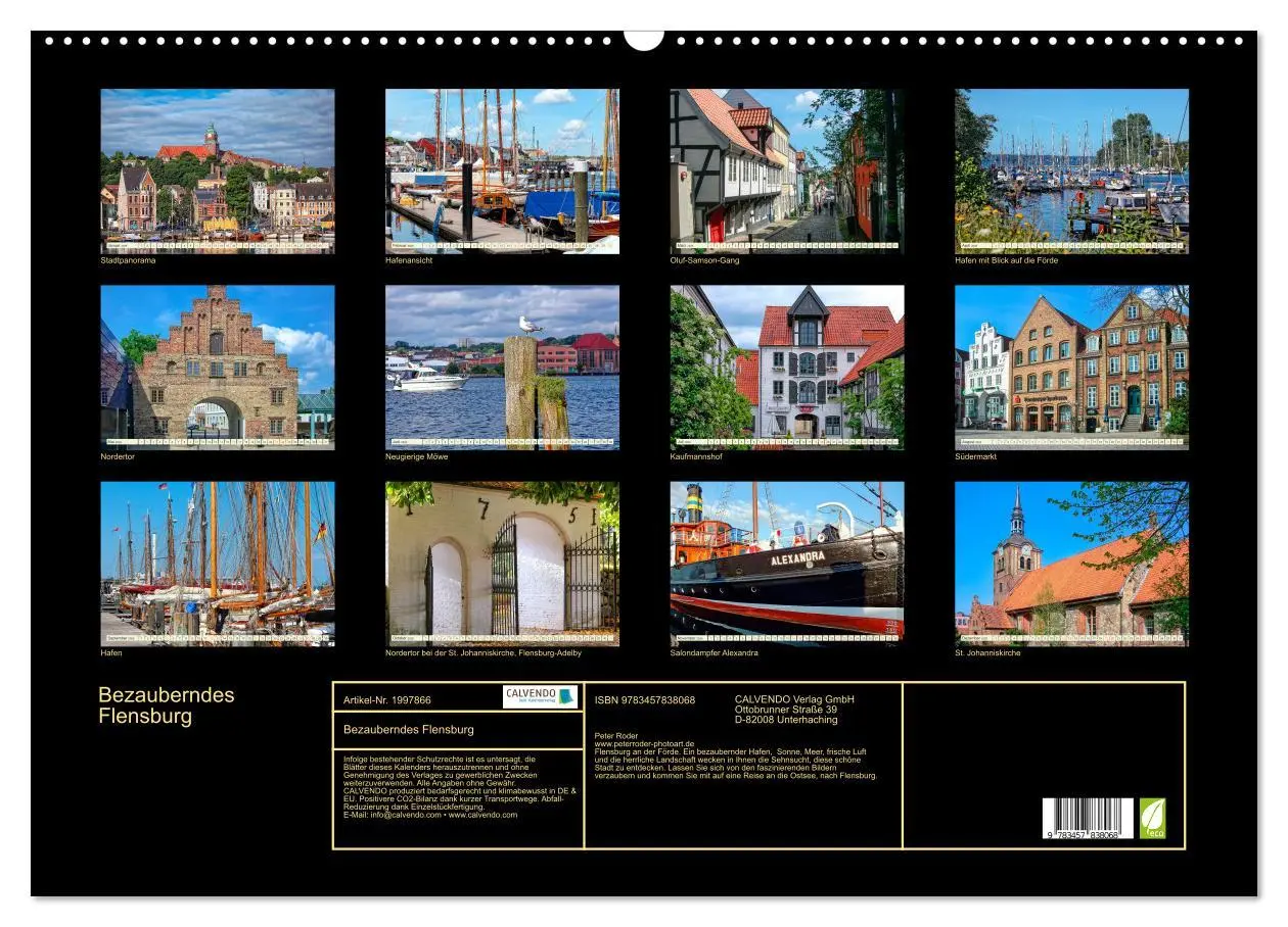 Bild: 9783457838068 | Bezauberndes Flensburg (Wandkalender 2026 DIN A2 quer), CALVENDO...