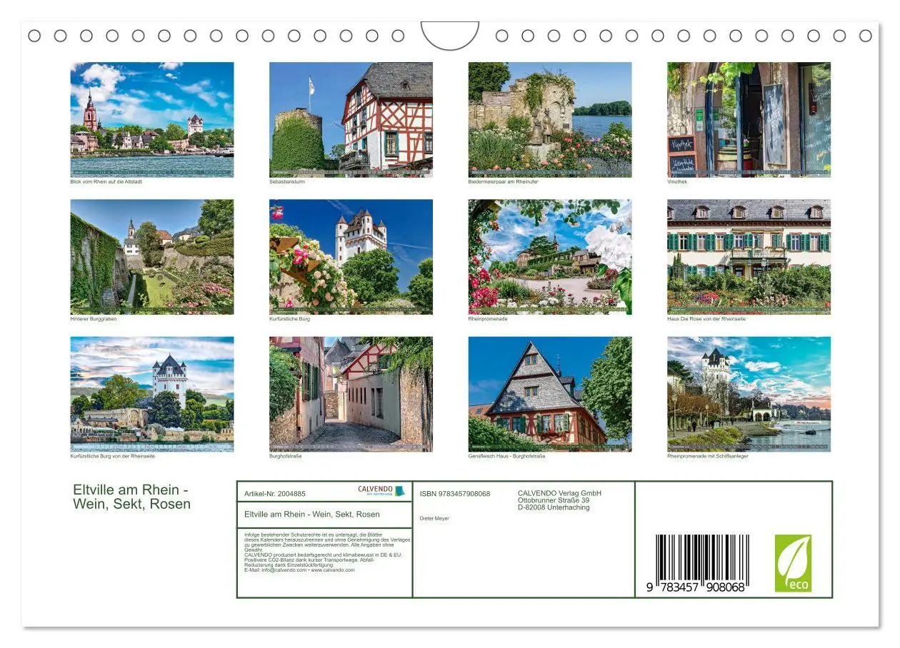 Bild: 9783457908068 | Eltville am Rhein - Wein, Sekt, Rosen (Wandkalender 2026 DIN A4...