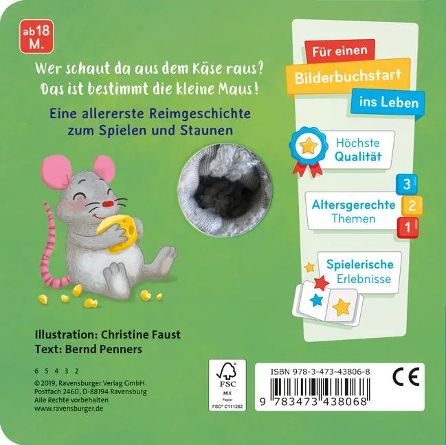 Bild: 9783473438068 | Mein liebstes Fingerpuppenbuch: Hallo, kleine Maus! | Bernd Penners