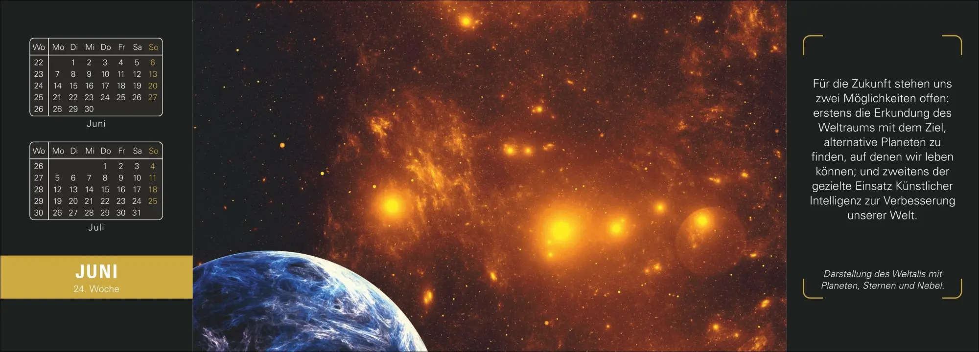 Bild: 9783840038068 | Stephen Hawking Universum Premium-Tischplaner 2027 - Wochenkalender...