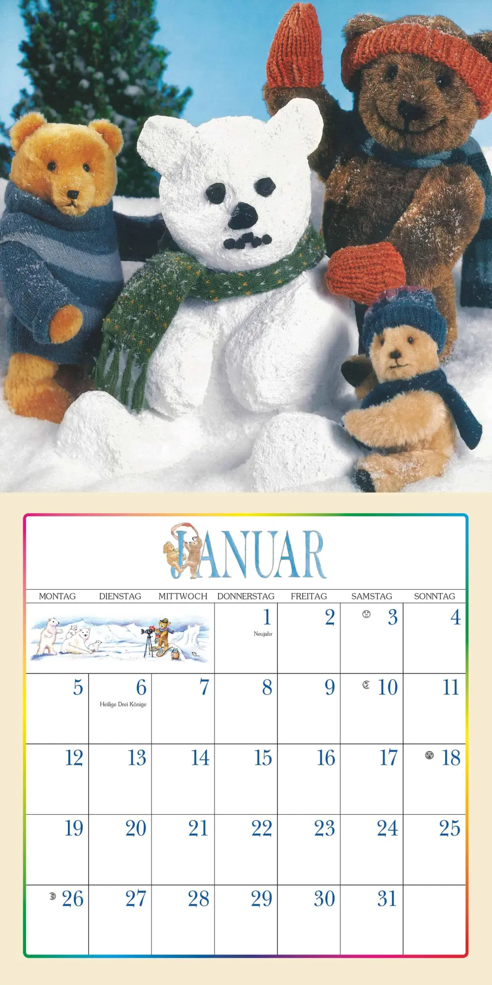 Bild: 4069095008168 | Der Teddybär 2026 - Broschürenkalender - Wandkalender - Format 30 x...