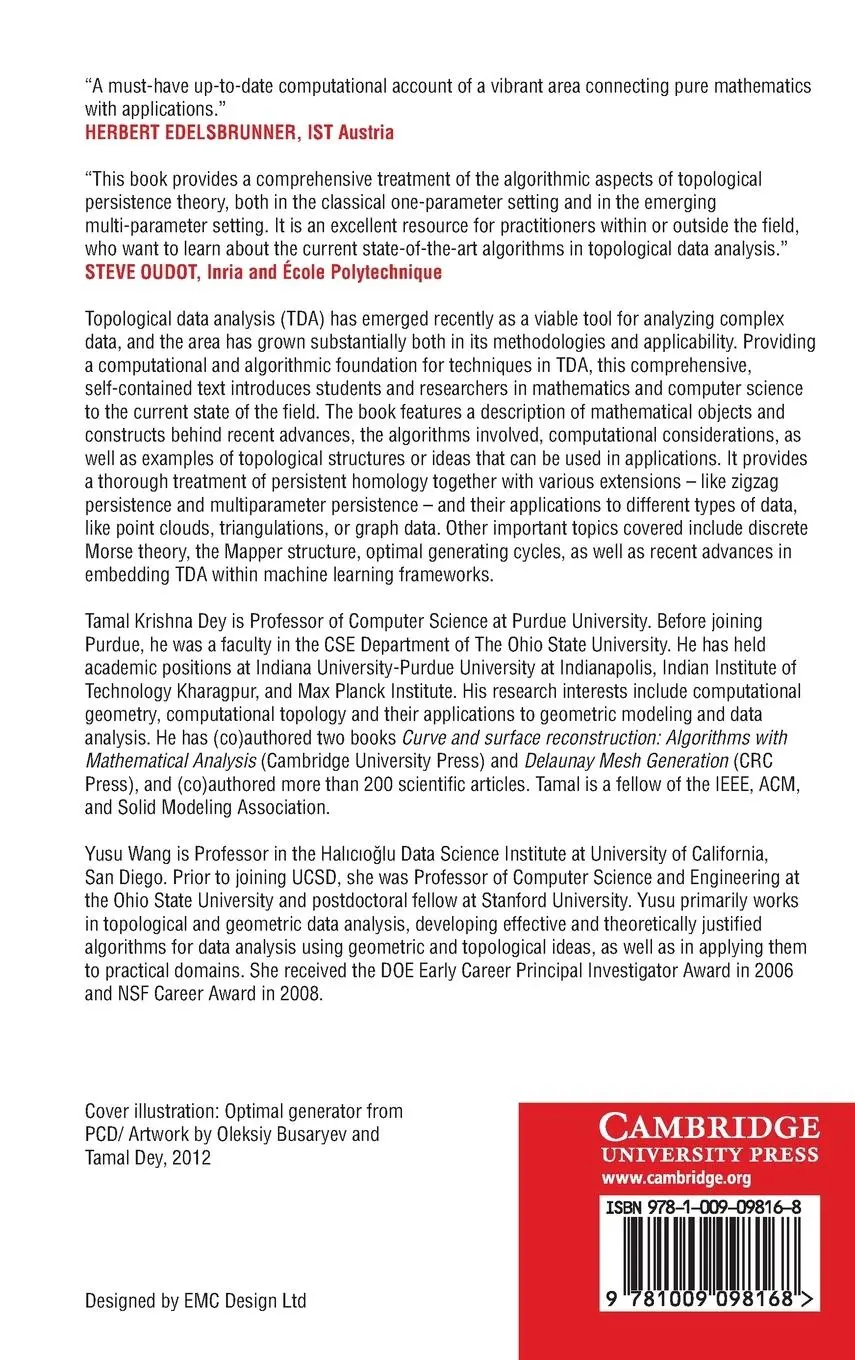 Rückseite: 9781009098168 | Computational Topology for Data Analysis | Tamal Krishna Dey (u. a.)
