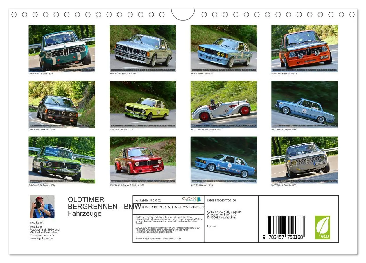 Bild: 9783457758168 | OLDTIMER BERGRENNEN - BMW Fahrzeuge (Wandkalender 2026 DIN A4...