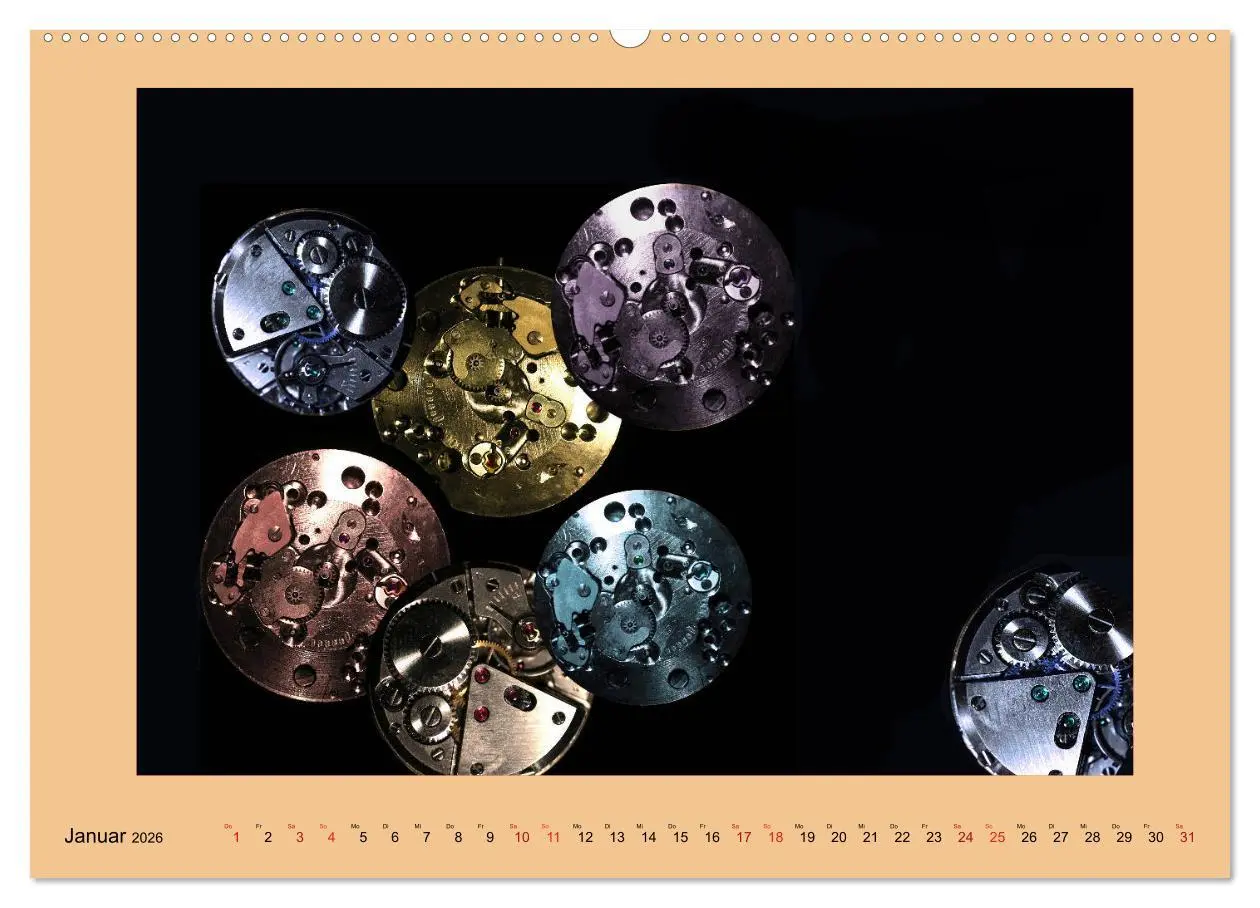 Bild: 9783457828168 | Uhr-Werk-Kunst (Wandkalender 2026 DIN A2 quer), CALVENDO...