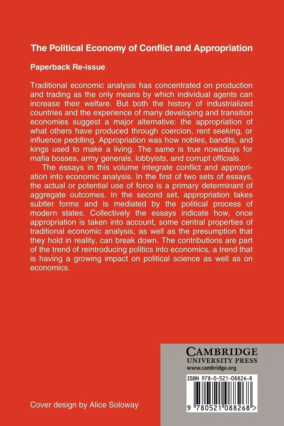 Rückseite: 9780521088268 | The Political Economy of Conflict and Appropriation | Taschenbuch