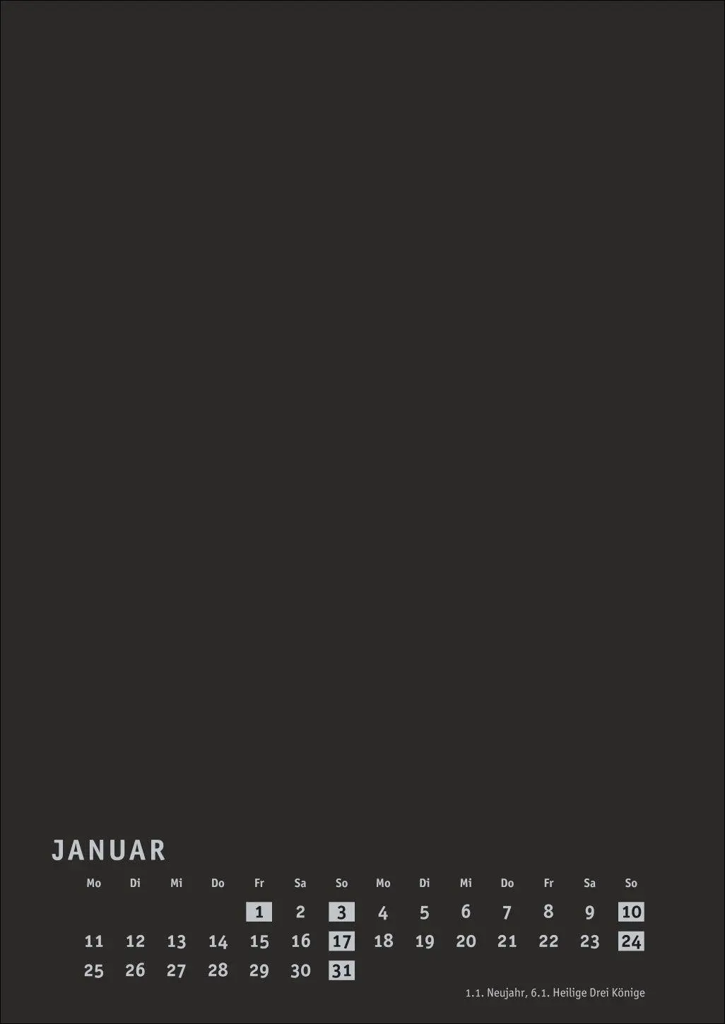 Bild: 9783756418268 | Premium-Bastelkalender schwarz A4 2027 | Heye | Kalender | 14 S.