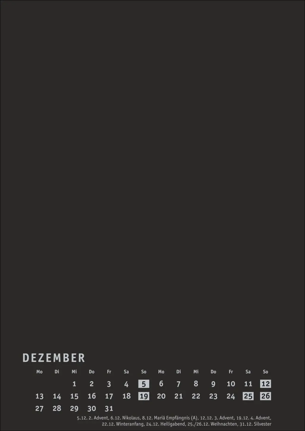 Bild: 9783756418268 | Premium-Bastelkalender schwarz A4 2027 | Heye | Kalender | 14 S.