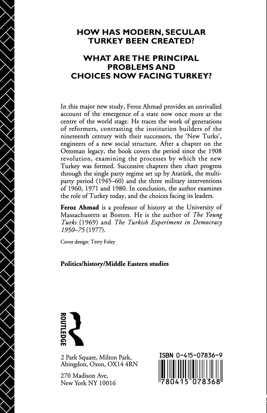 Rückseite: 9780415078368 | The Making of Modern Turkey | Ahmad Feroz | Taschenbuch | Englisch