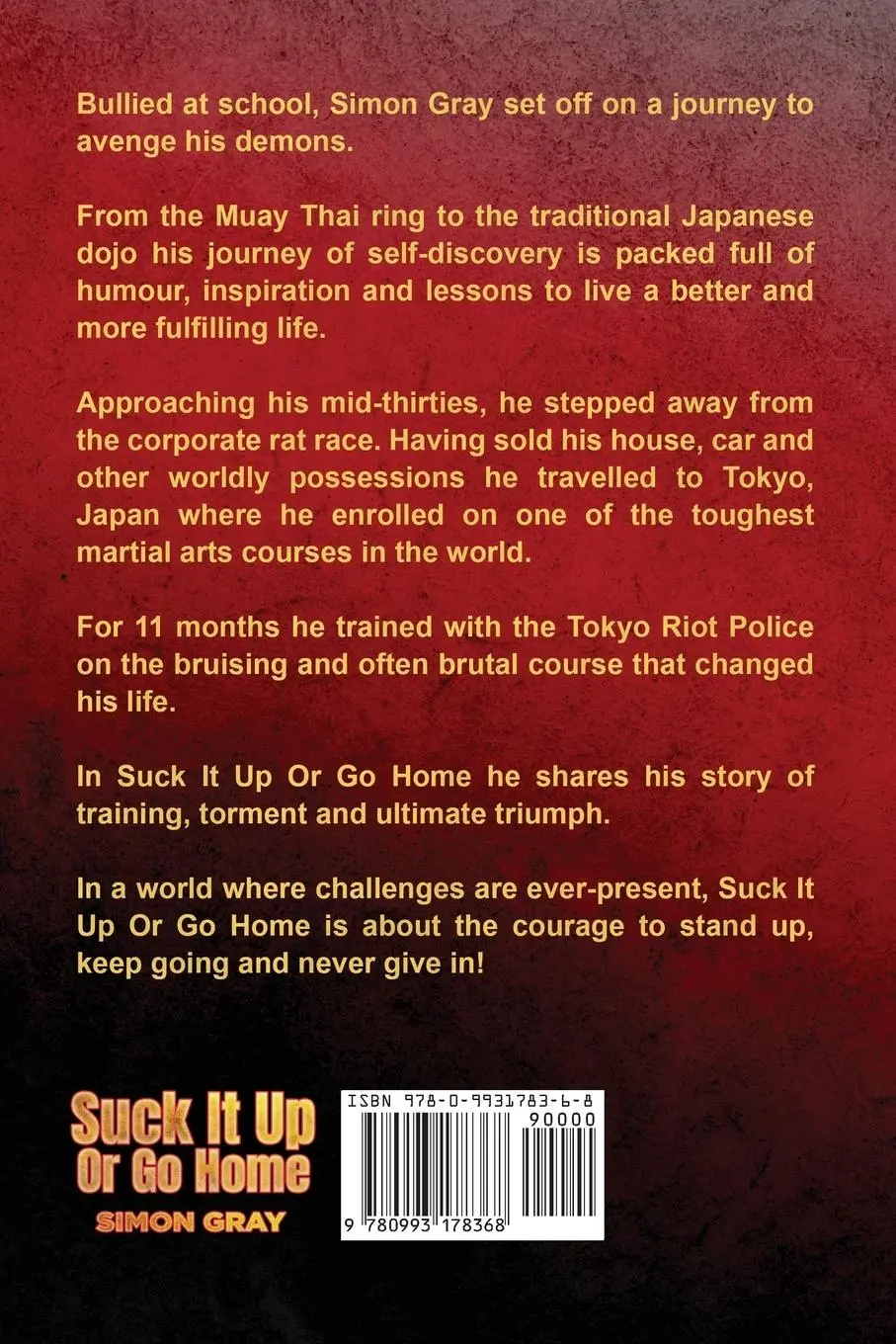 Rückseite: 9780993178368 | Suck It Up Or Go Home | Simon Gray | Taschenbuch | Englisch | 2020