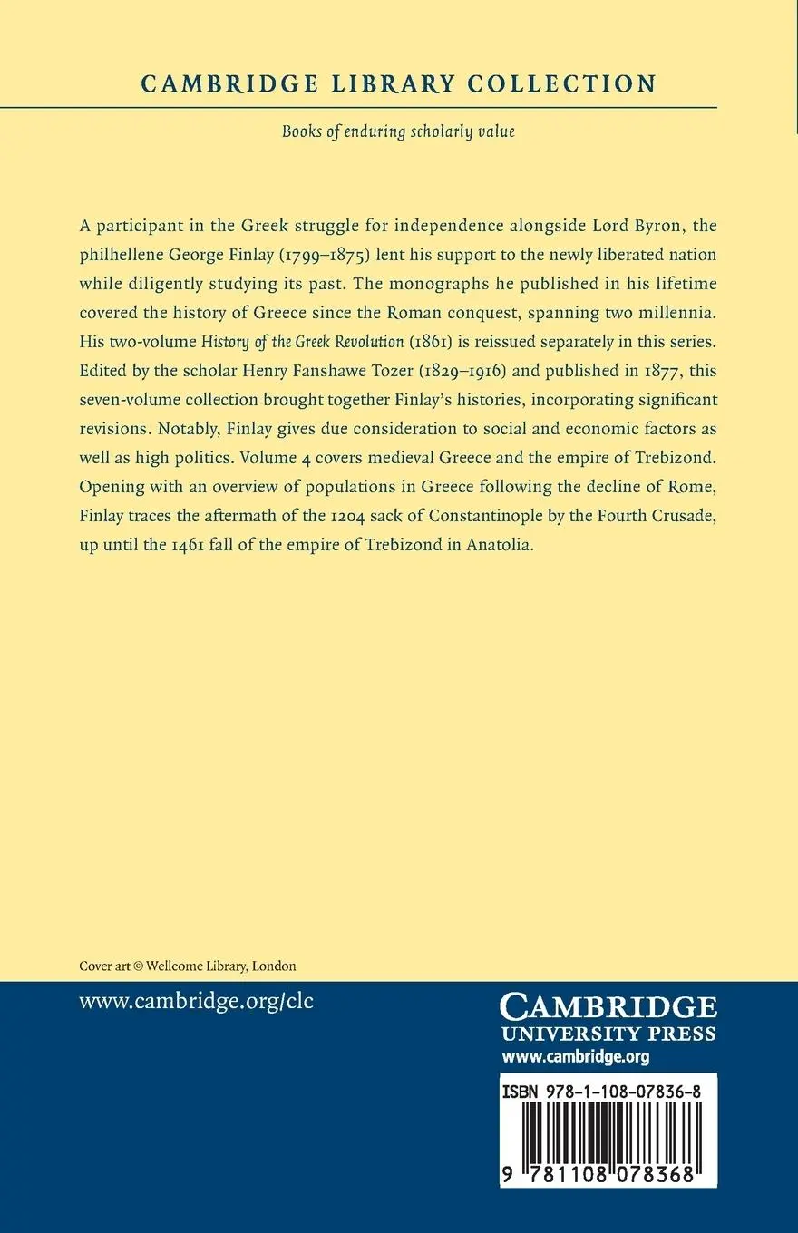 Rückseite: 9781108078368 | A History of Greece | George Finlay | Taschenbuch | Englisch | 2014