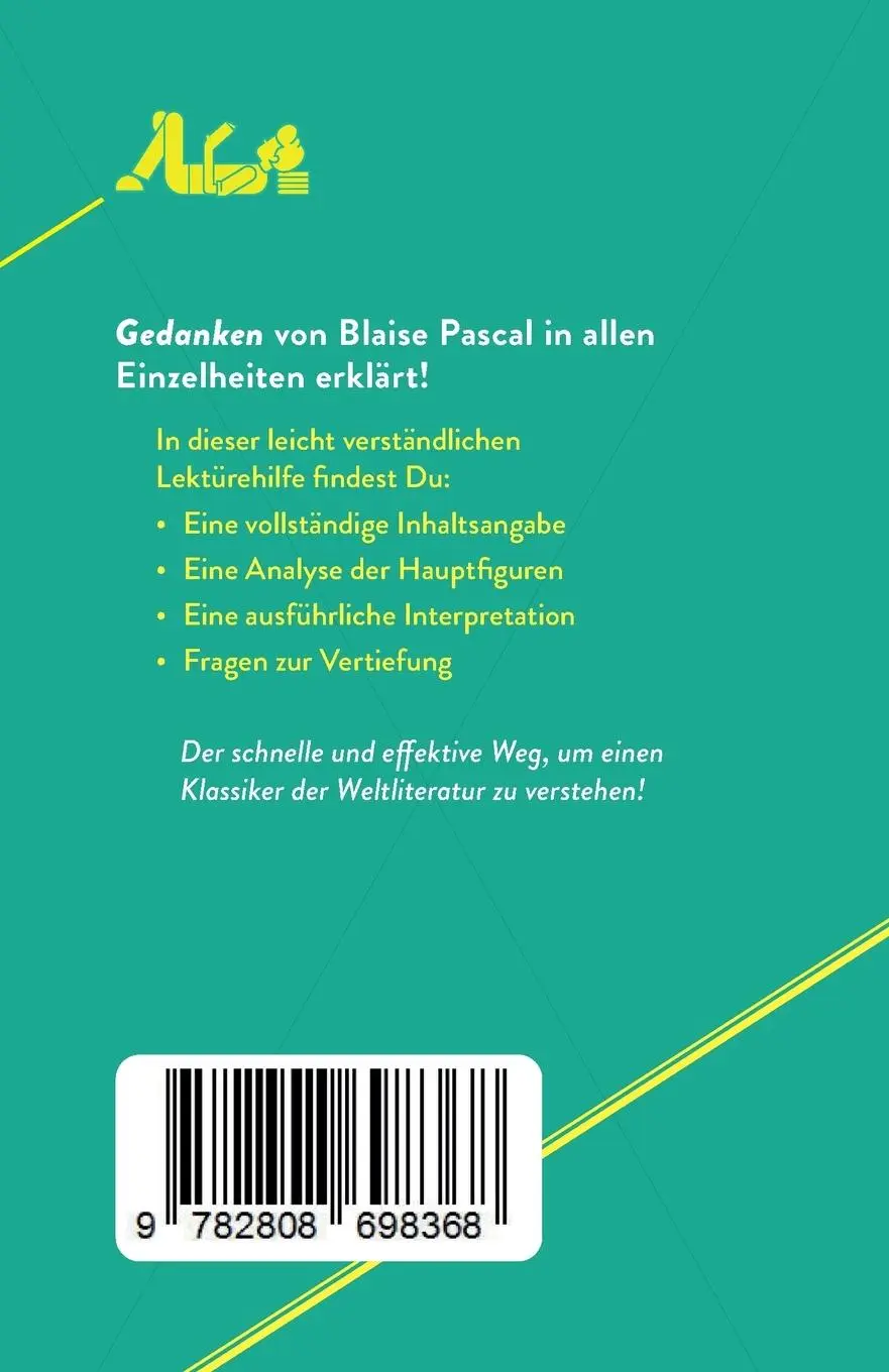 Rückseite: 9782808698368 | Gedanken | von Blaise Pascal | Natacha Cerf | Taschenbuch | 32 S.