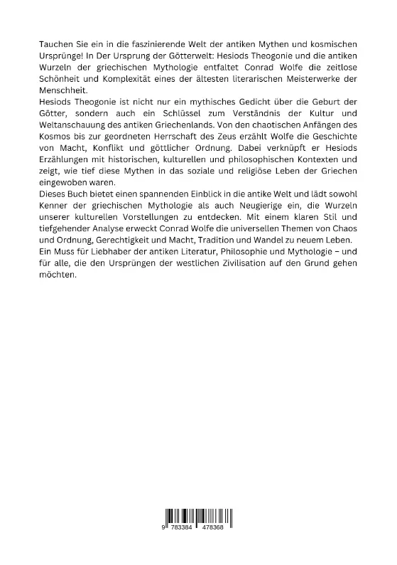 Rückseite: 9783384478368 | Der Ursprung der Götterwelt | Conrad Wolfe | Taschenbuch | 216 S.