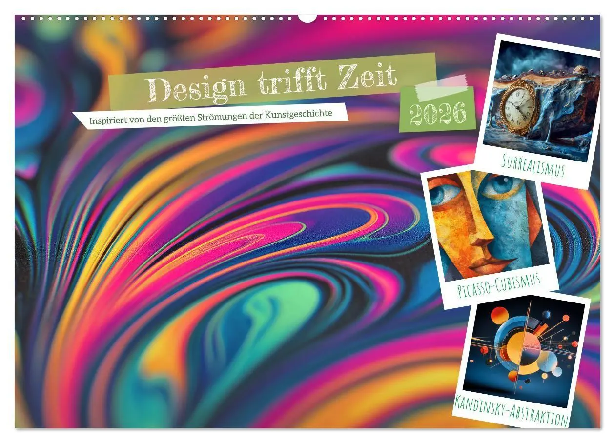 Cover: 9783516688368 | Design trifft Zeit (Wandkalender 2026 DIN A2 quer), CALVENDO...