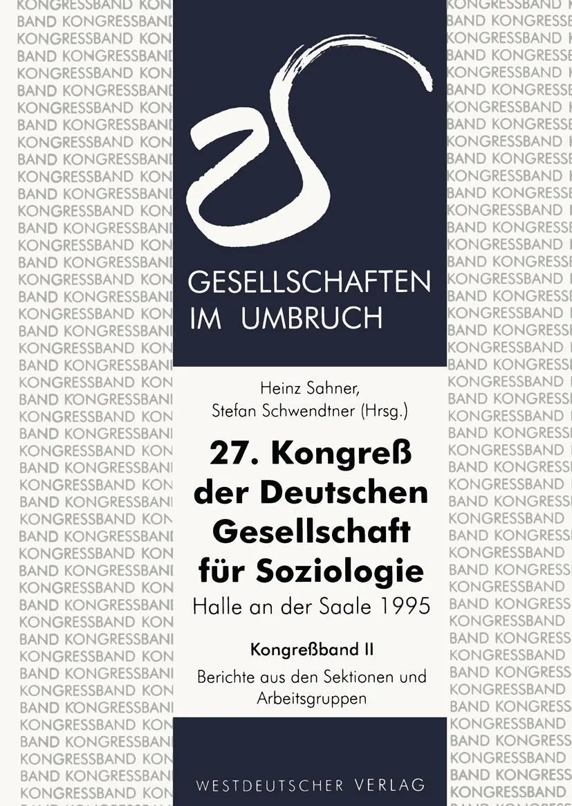 Cover: 9783531128368 | 27. Kongreß der Deutschen Gesellschaft für Soziologie....