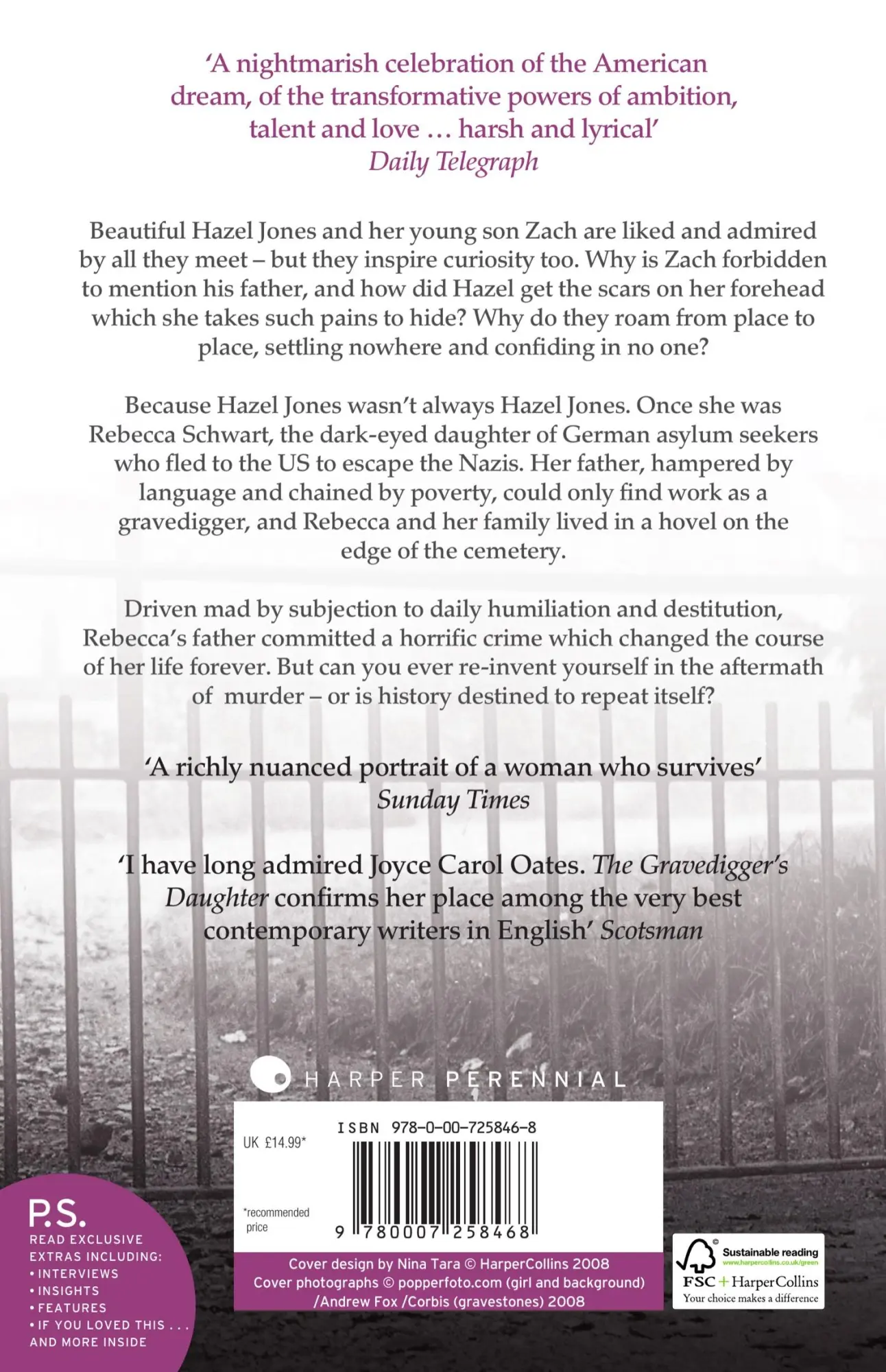 Rückseite: 9780007258468 | The Gravedigger's Daughter | Joyce Carol Oates | Taschenbuch | 582 S.