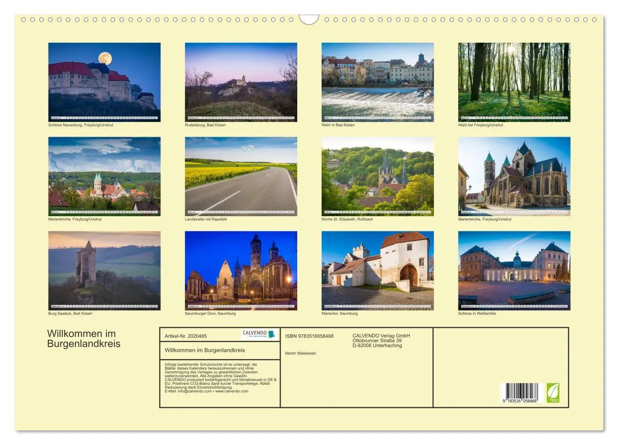 Bild: 9783516058468 | Willkommen im Burgenlandkreis (Wandkalender 2026 DIN A2 quer),...