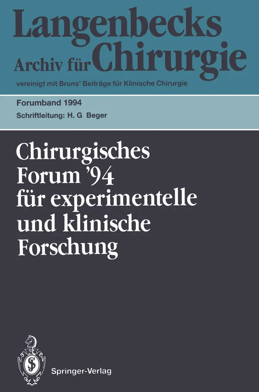 Chirurgisches Forum '94: 111. Kongreß der Deutschen Gesellschaft für Chirurgie München, 5.-9. April 1994 (Deutsche Gesellschaft für Chirurgie / Forumband) (German Edition)