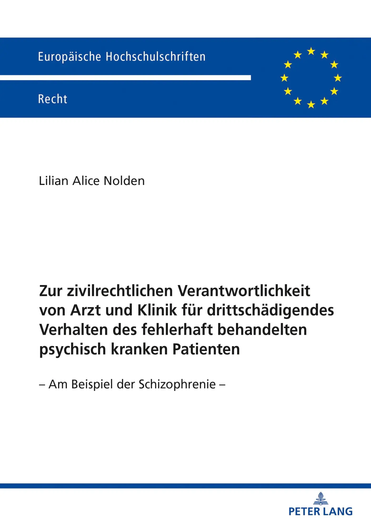 Cover: 9783631898468 | Zur zivilrechtlichen Verantwortlichkeit von Arzt und Klinik für...