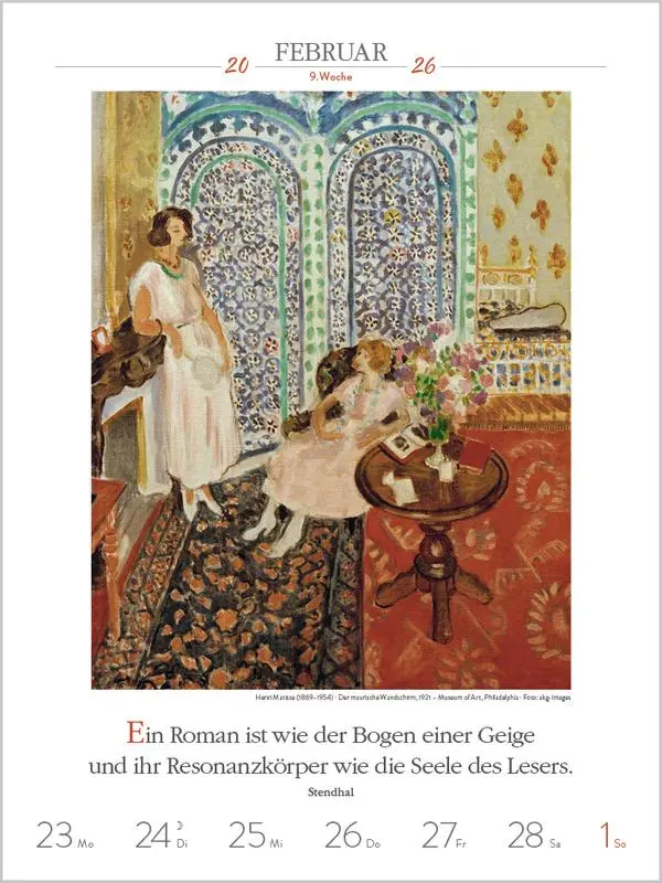 Bild: 9783731888468 | Literaturkalender Frauen lieben Lesen 2026 | Verlag Korsch | Kalender