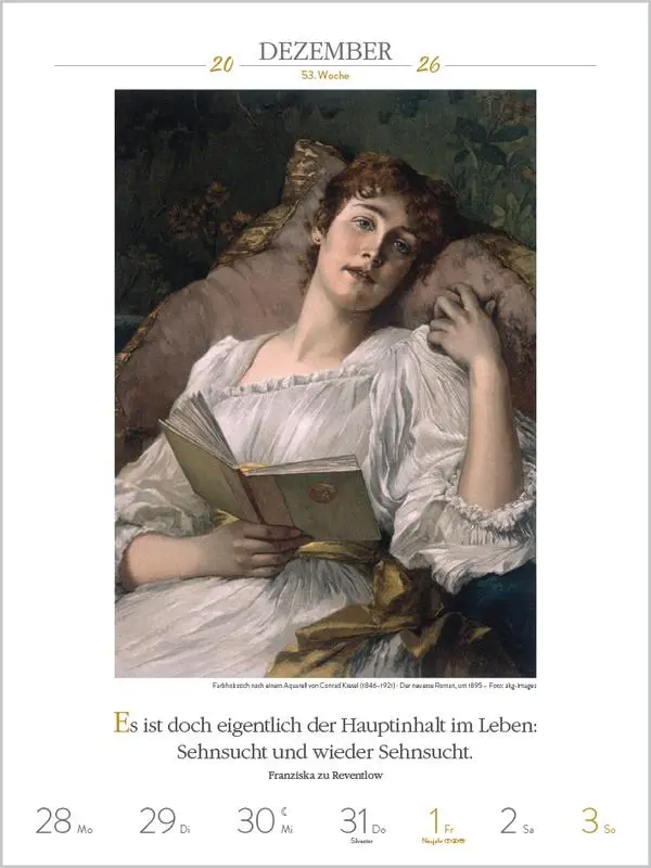 Bild: 9783731888468 | Literaturkalender Frauen lieben Lesen 2026 | Verlag Korsch | Kalender
