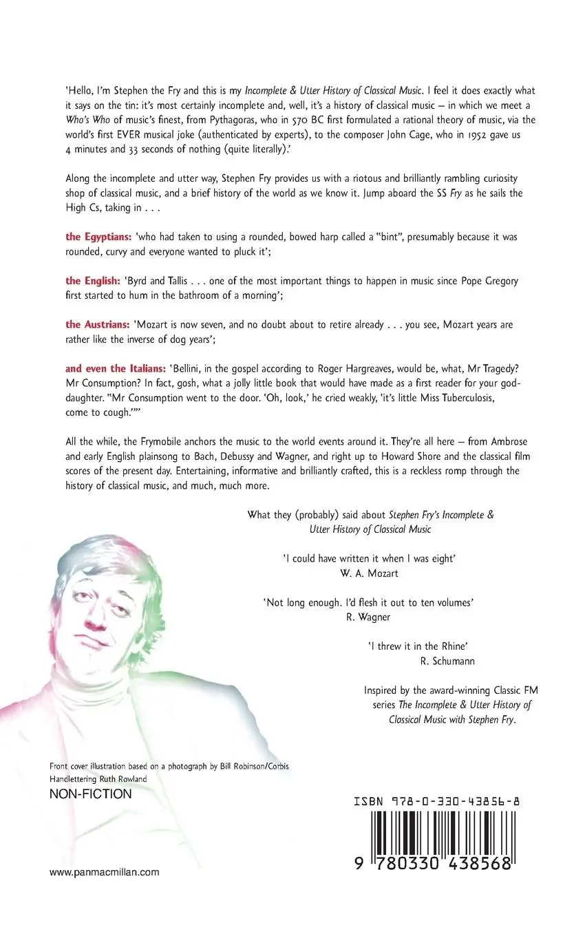 Rückseite: 9780330438568 | Stephen Fry's Incomplete and Utter History of Classical Music | Buch