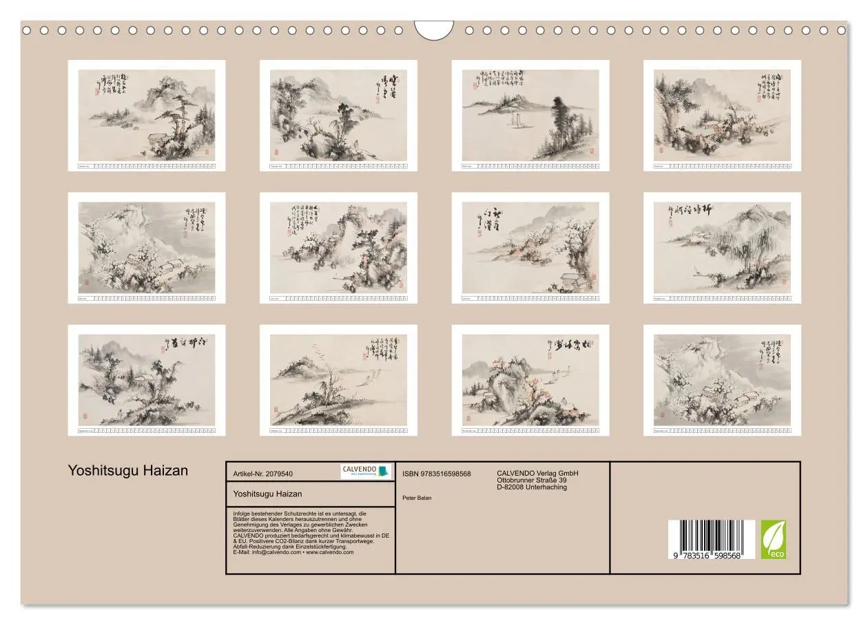 Bild: 9783516598568 | Yoshitsugu Haizan (Wandkalender 2026 DIN A3 quer), CALVENDO...