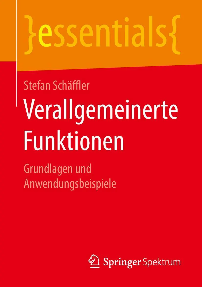 Cover: 9783658238568 | Verallgemeinerte Funktionen | Grundlagen und Anwendungsbeispiele