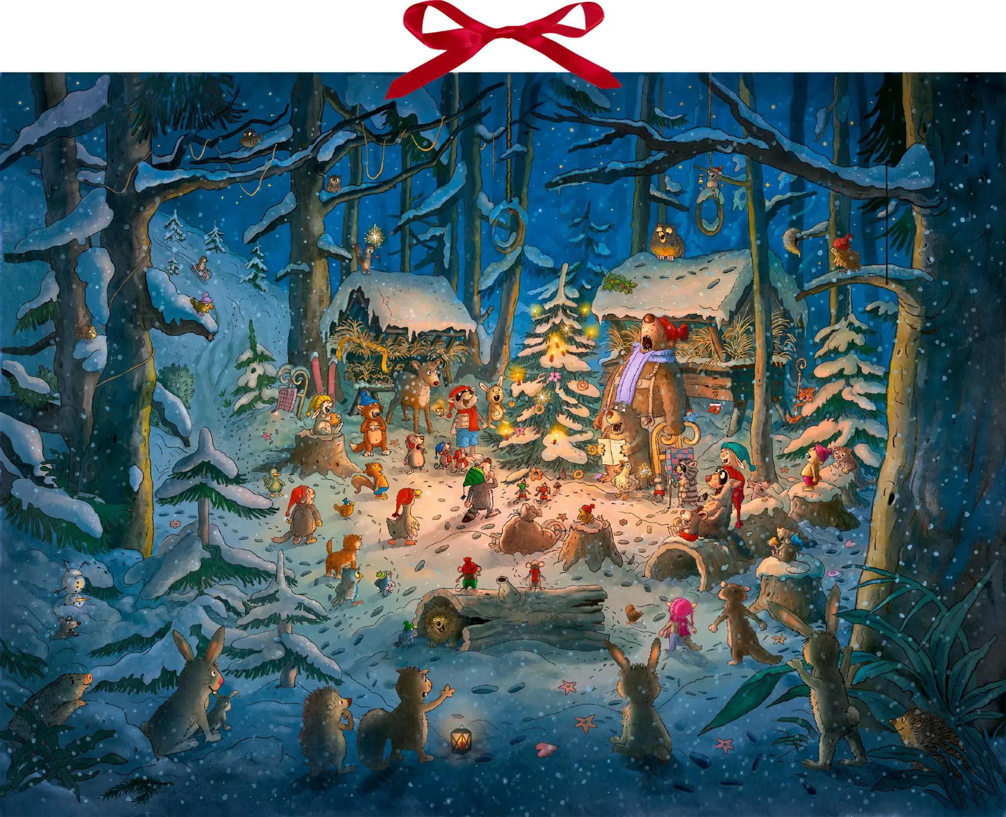 Cover: 4050003958668 | Wand-Adventskalender - Tierischer Chor im Winterwald | Walko | 1 S.