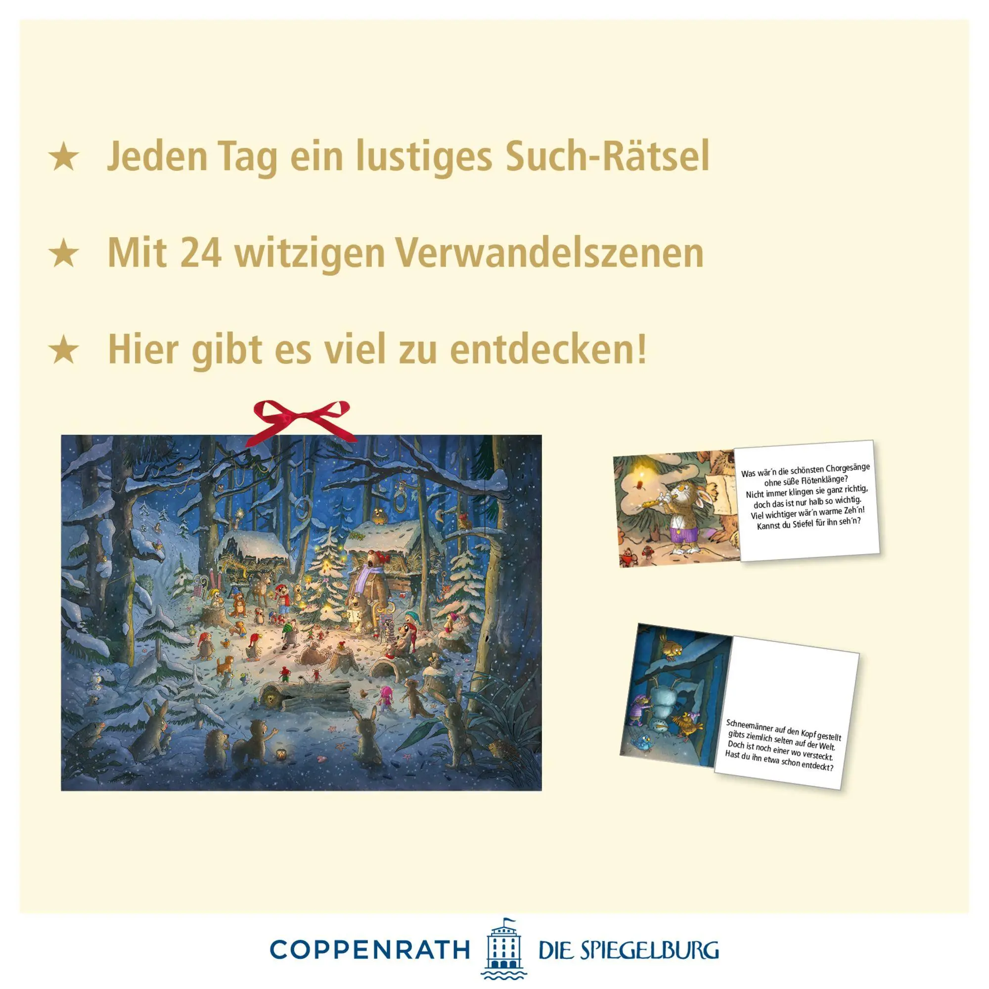 Bild: 4050003958668 | Wand-Adventskalender - Tierischer Chor im Winterwald | Walko | 1 S.