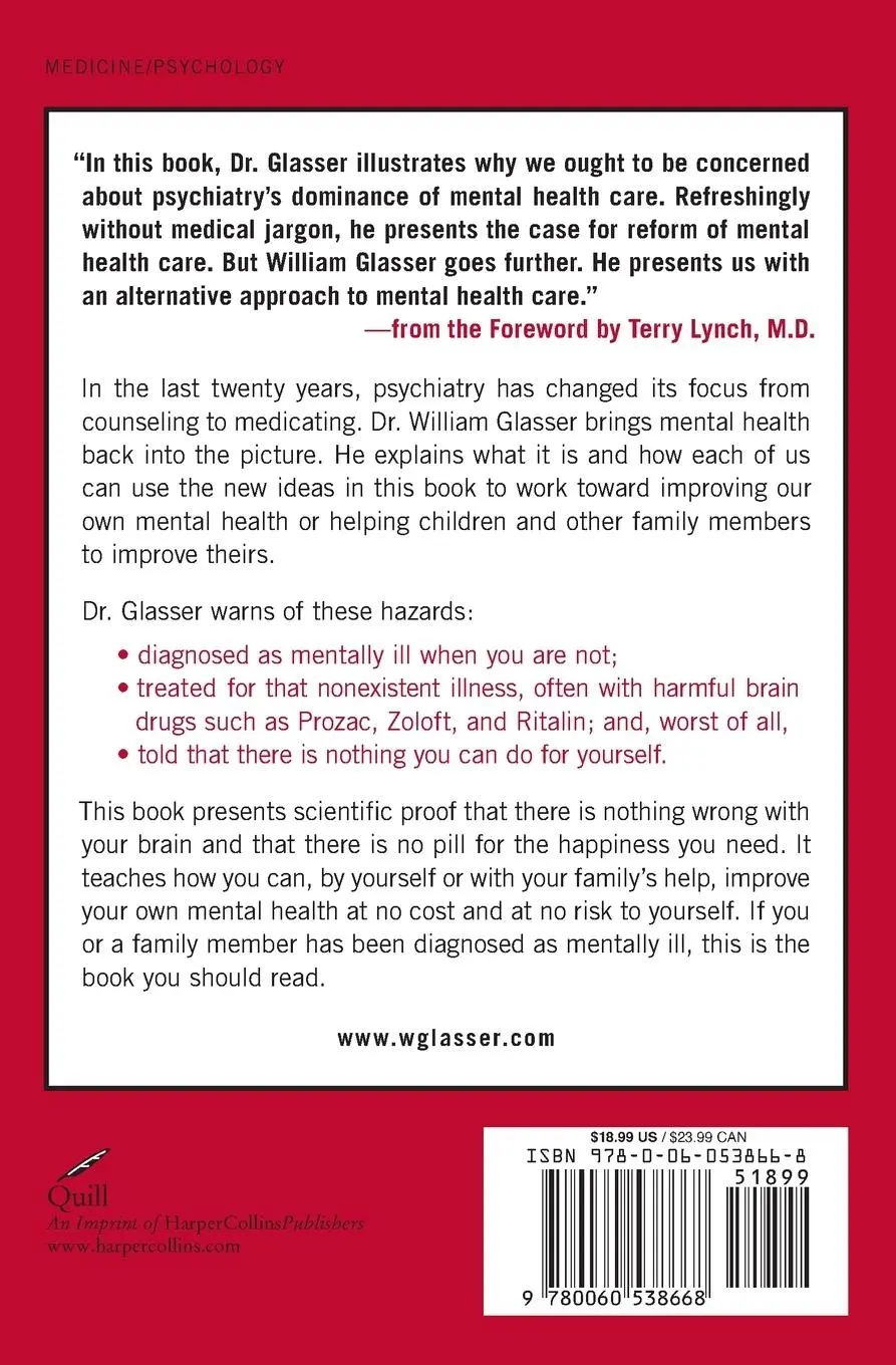 Rückseite: 9780060538668 | Warning | Psychiatry Can Be Hazardous to Your Mental Health | Glasser