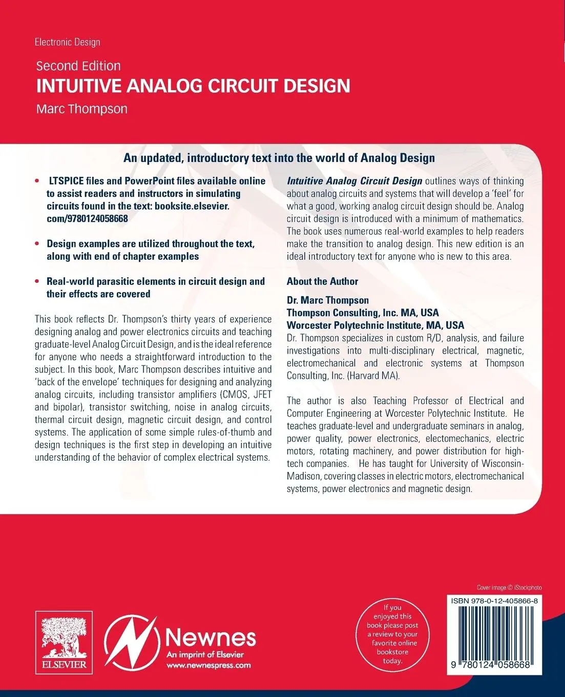 Rückseite: 9780124058668 | Intuitive Analog Circuit Design | Marc Thompson | Taschenbuch | 2013