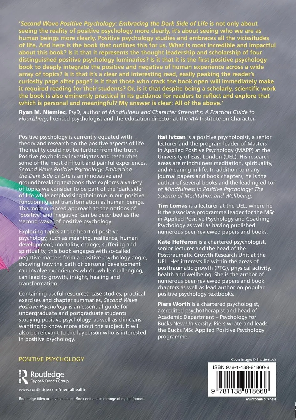 Rückseite: 9781138818668 | Second Wave Positive Psychology | Embracing the Dark Side of Life