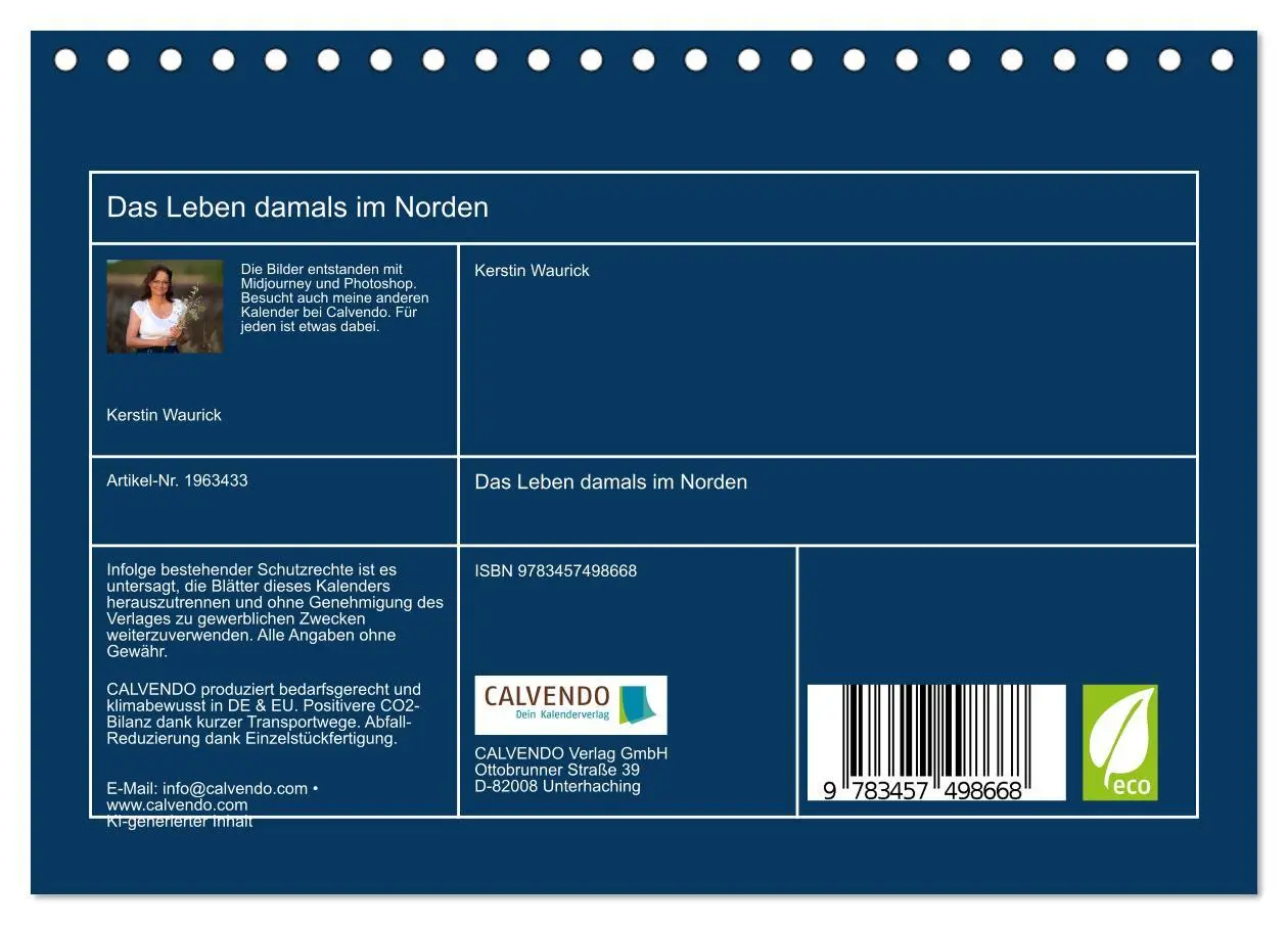 Bild: 9783457498668 | Das Leben damals im Norden (Tischkalender 2026 DIN A5 quer),...