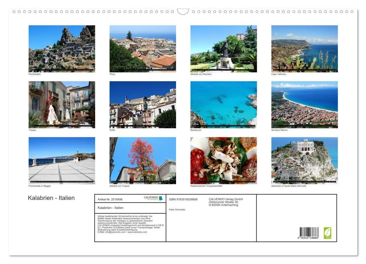 Bild: 9783516038668 | Kalabrien - Italien (Wandkalender 2026 DIN A2 quer), CALVENDO...