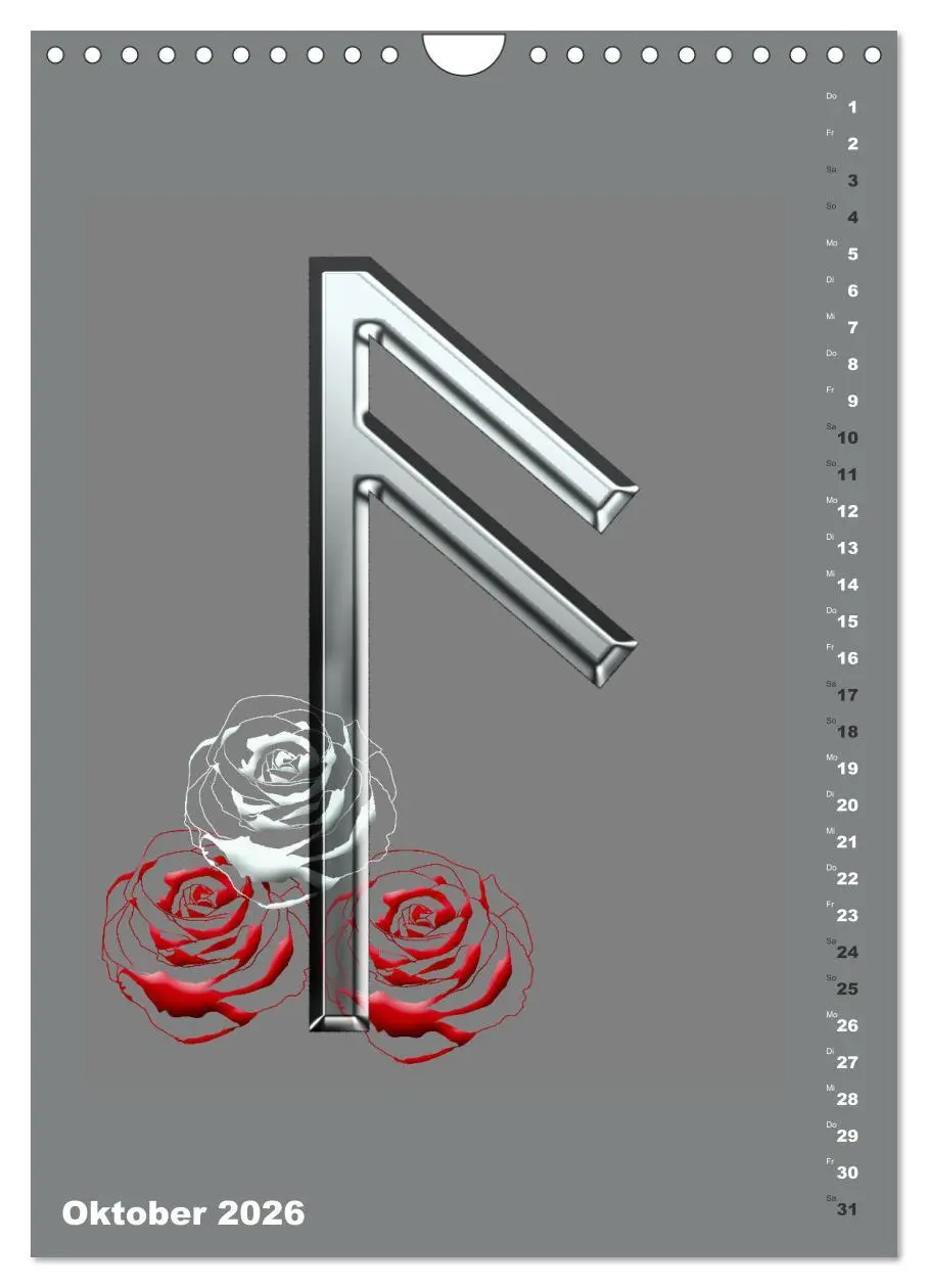 Bild: 9783516348668 | Germanische Runen (Wandkalender 2026 DIN A4 hoch), CALVENDO...