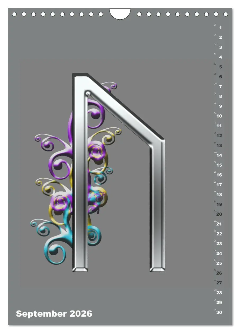 Bild: 9783516348668 | Germanische Runen (Wandkalender 2026 DIN A4 hoch), CALVENDO...