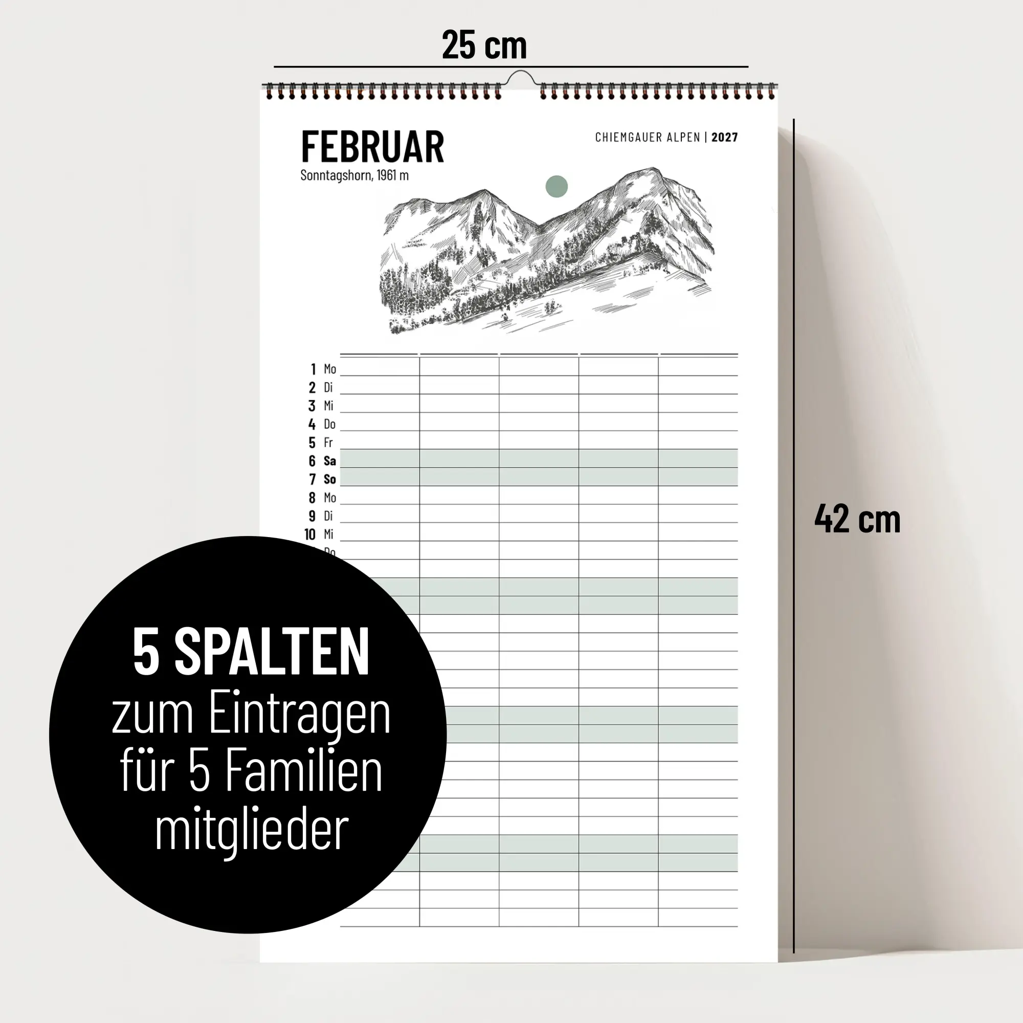 Bild: 9783690288668 | Chiemgauer Alpen, Design Wandkalender 2027, 5 Spalten...