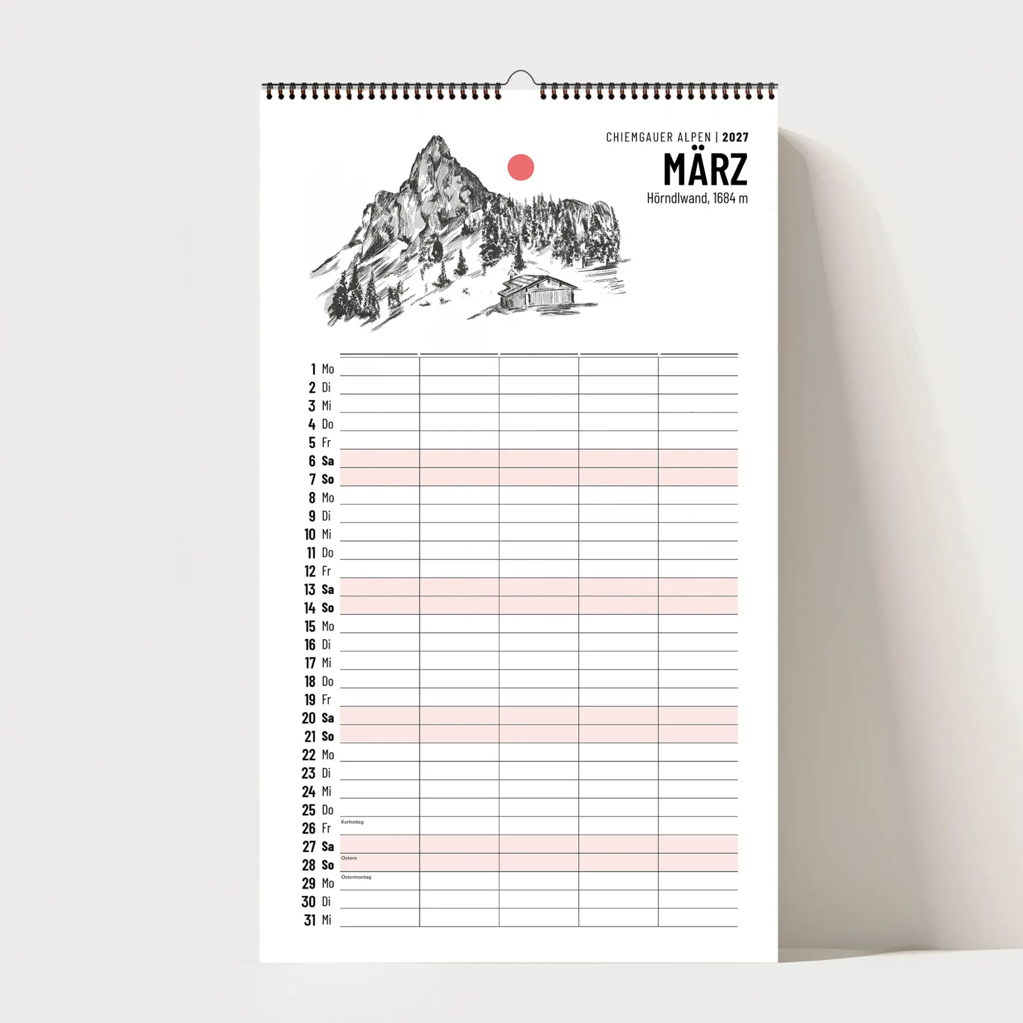 Bild: 9783690288668 | Chiemgauer Alpen, Design Wandkalender 2027, 5 Spalten...