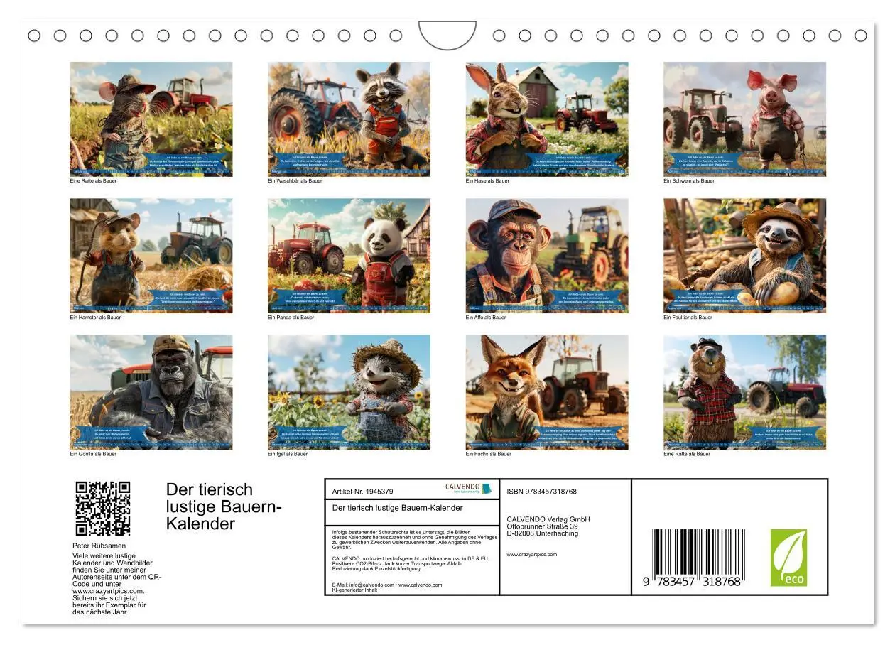 Bild: 9783457318768 | Der tierisch lustige Bauern-Kalender (Wandkalender 2026 DIN A4...