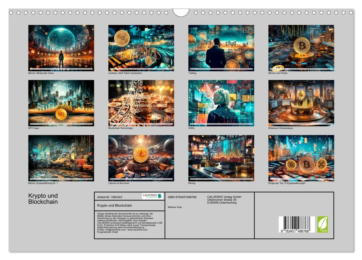 Bild: 9783457488768 | Krypto und Blockchain (Wandkalender 2026 DIN A3 quer), CALVENDO...
