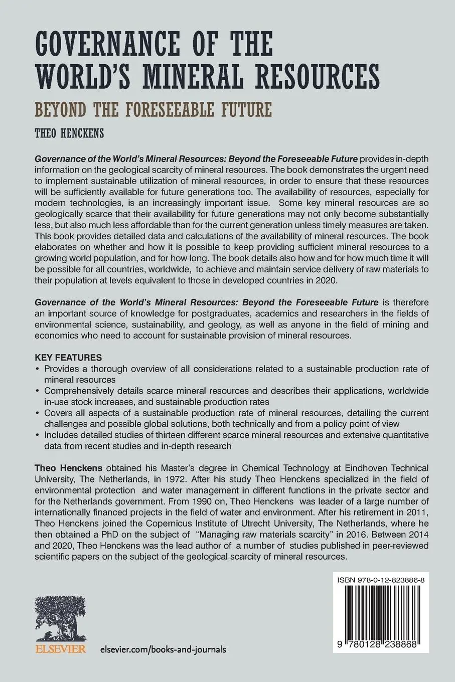 Rückseite: 9780128238868 | Governance of The World's Mineral Resources | Theo Henckens | Buch