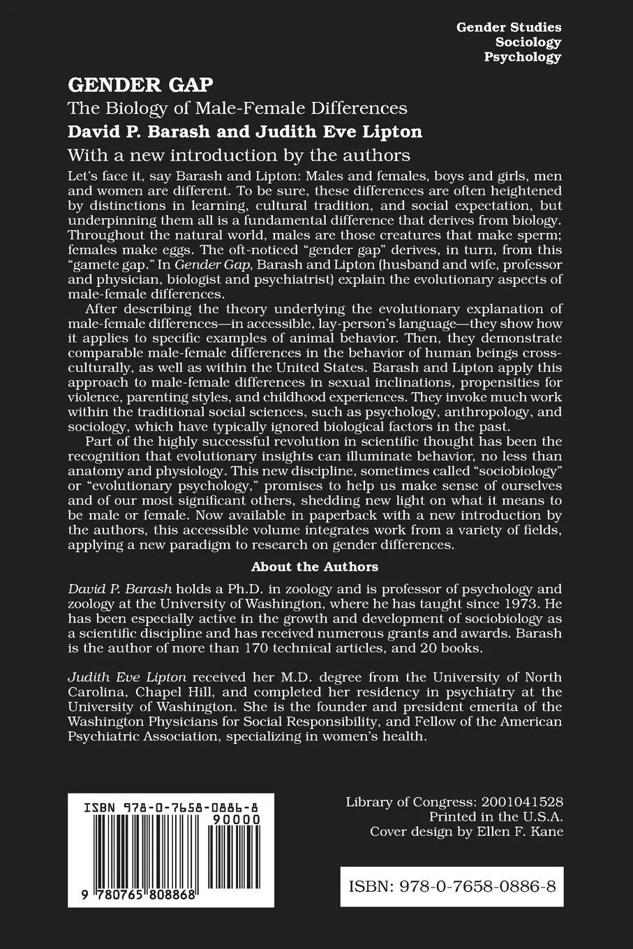 Rückseite: 9780765808868 | Gender Gap | How Genes and Gender Influence Our Relationships | Buch