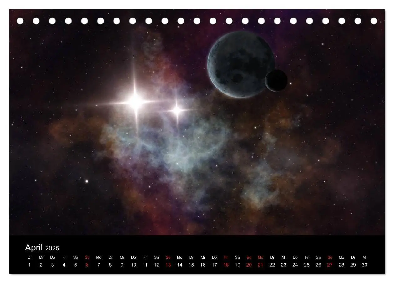 Bild: 9783435768868 | Ferne Welten (Tischkalender 2025 DIN A5 quer), CALVENDO Monatskalender