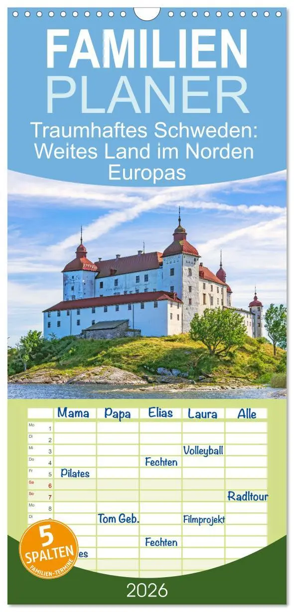 Cover: 9783516498868 | Familienplaner 2026 - Traumhaftes Schweden: Weites Land im Norden...