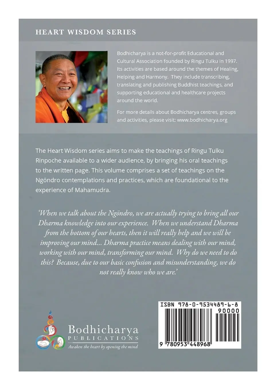 Rückseite: 9780953448968 | The Ngöndro | Foundation practices of Mahamudra | Ringu Tulku | Buch