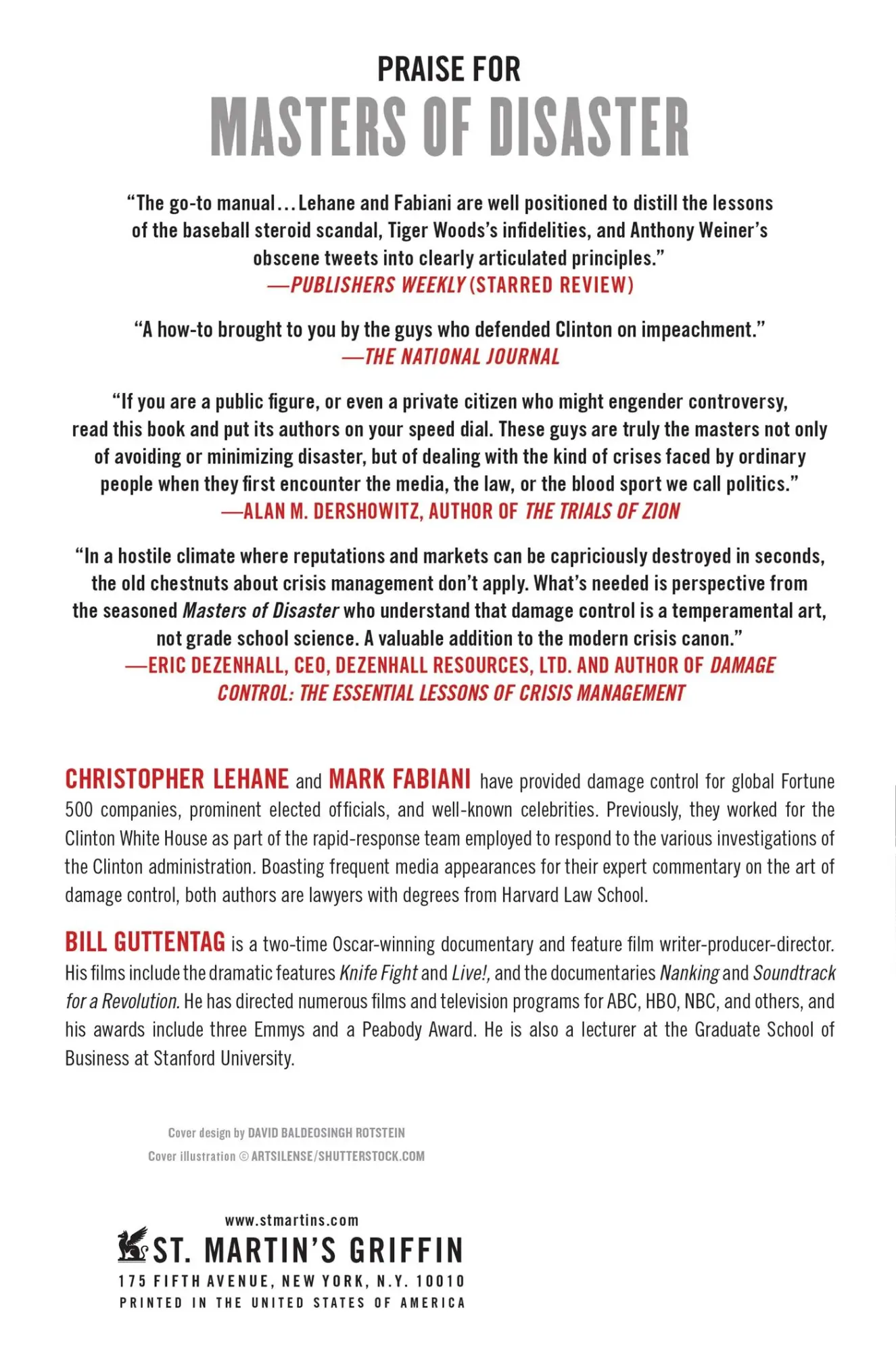 Rückseite: 9781137278968 | Masters of Disaster | Christopher Lehane | Taschenbuch | Englisch