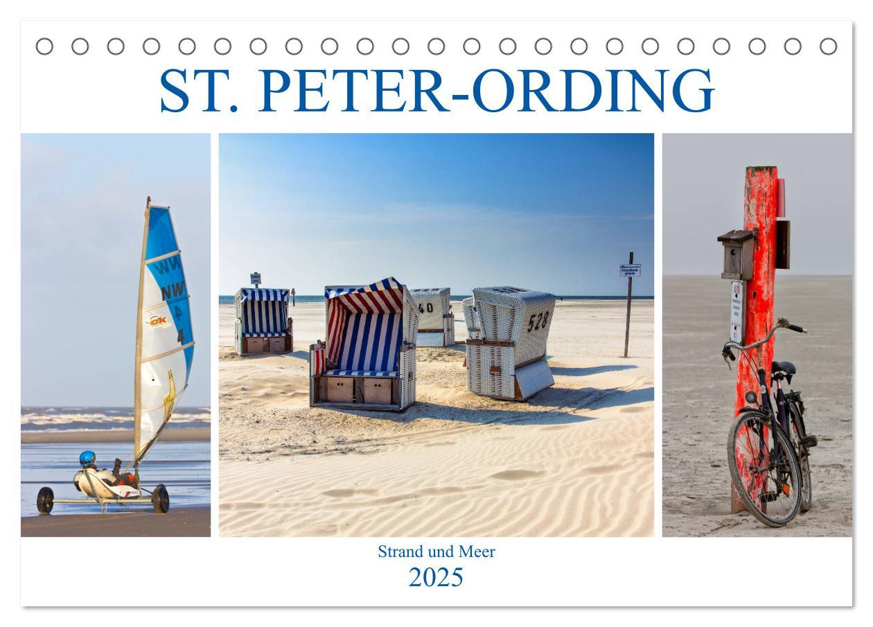 Cover: 9783435448968 | ST. PETER ORDING Strand und Meer (Tischkalender 2025 DIN A5 quer),...