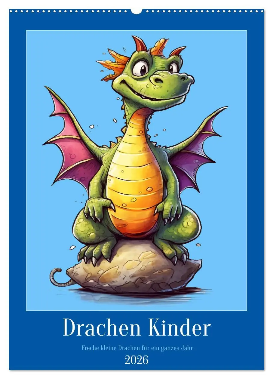 Cover: 9783516318968 | Drachen Kinder (Wandkalender 2026 DIN A2 hoch), CALVENDO...