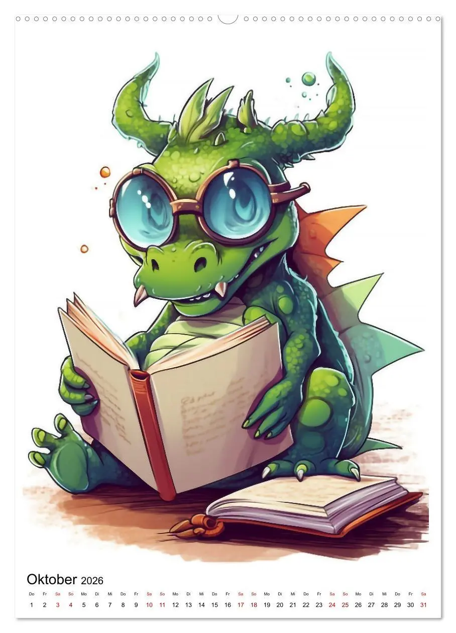 Bild: 9783516318968 | Drachen Kinder (Wandkalender 2026 DIN A2 hoch), CALVENDO...