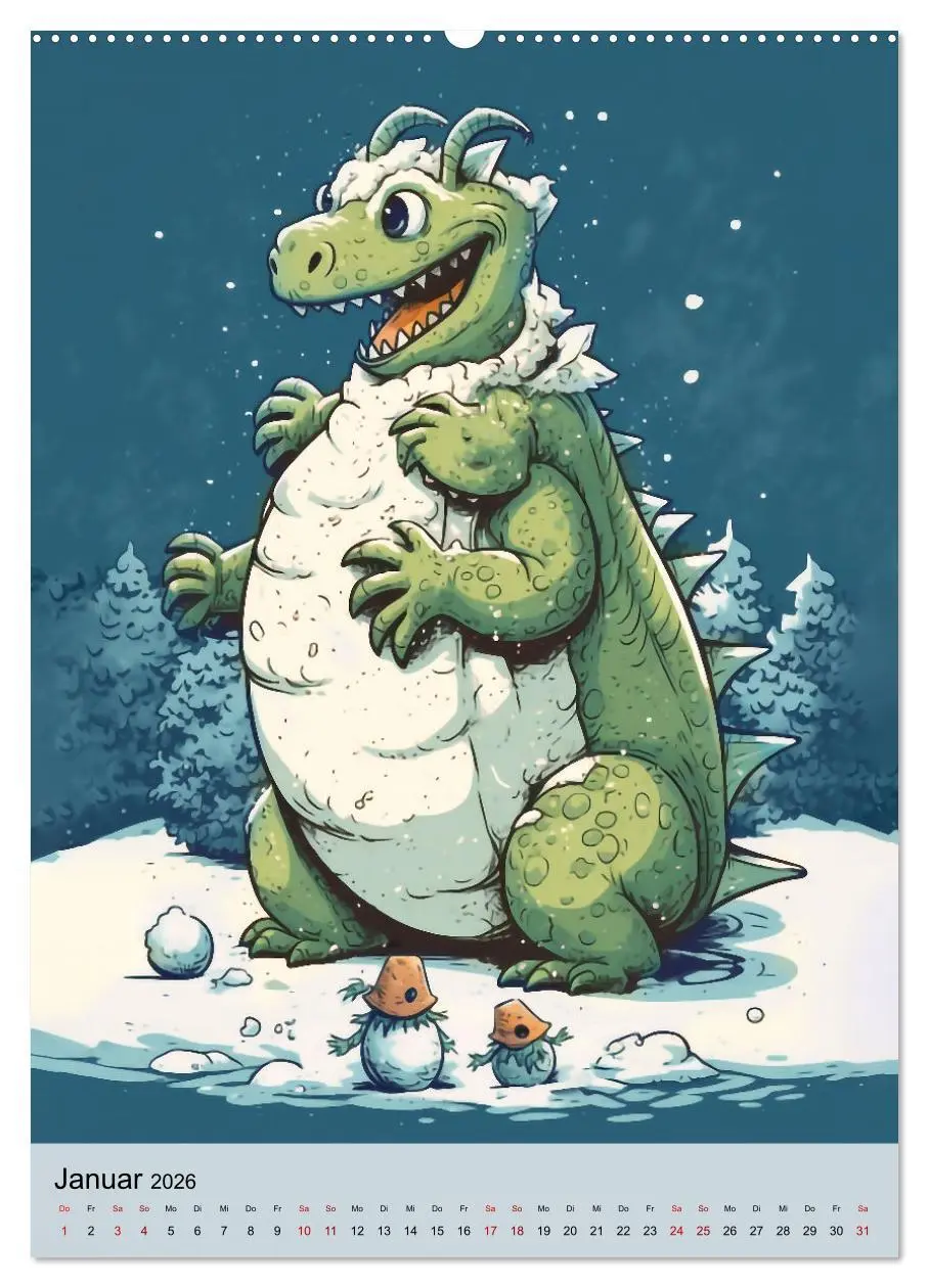 Bild: 9783516318968 | Drachen Kinder (Wandkalender 2026 DIN A2 hoch), CALVENDO...